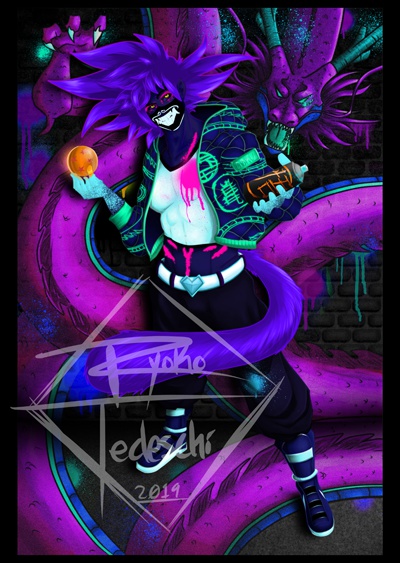 KDA/DBZ Crossover - Akali Goku (Blacklight Colors)