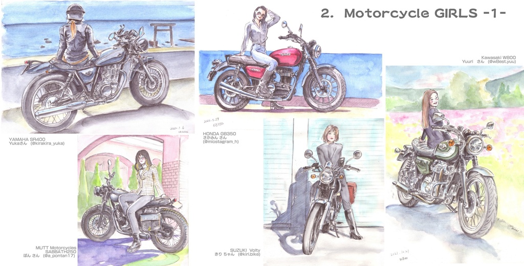 【匿名配送】ZONN's Motorcycle Illustrations 3