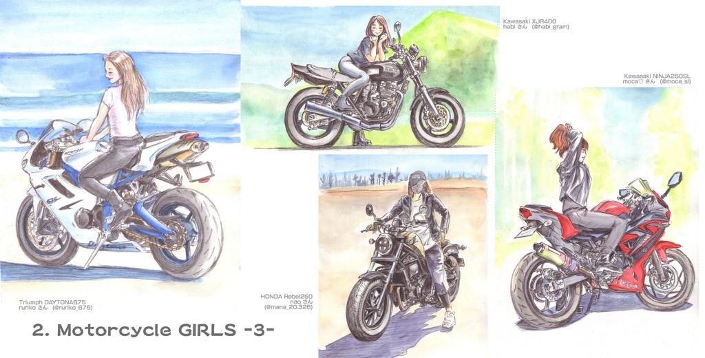【匿名配送】ZONN's Motorcycle Illustrations 3