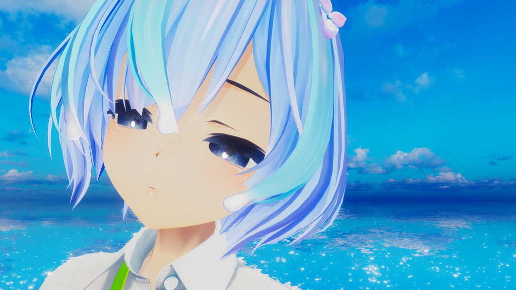 〈free/無料〉 みずいろヘアー びしょぬれのしずくさん専用