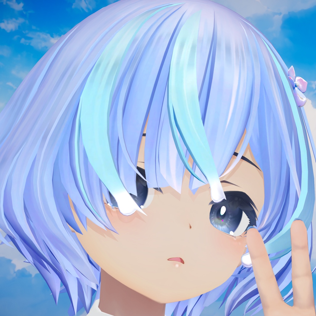 〈free/無料〉 みずいろヘアー びしょぬれのしずくさん専用