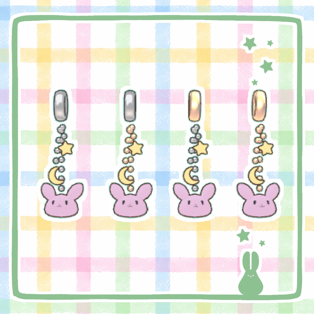 【キプフェル対応】期間限定無料ゆれるうさぎピアス