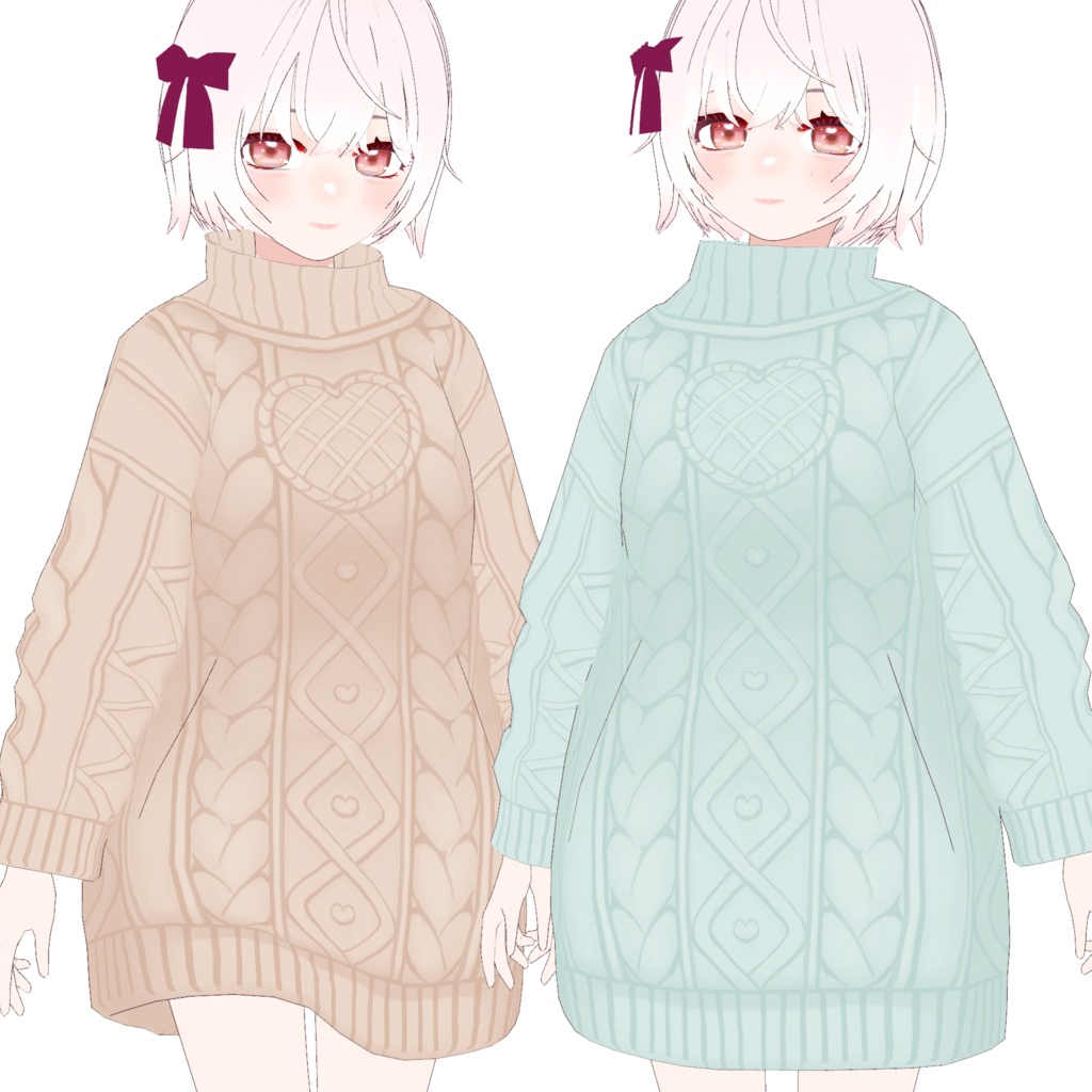 【VRoid】もちもちニットワンピ fluffy sweater dress【正式版】