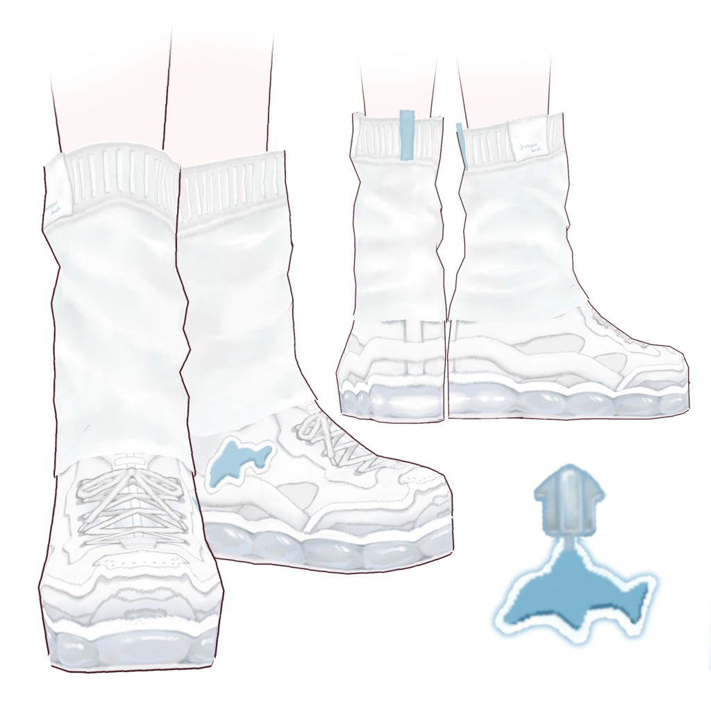 【VRoid正式版】イルカジャージセット Dolphin relax tracksuit【VRoid texture】