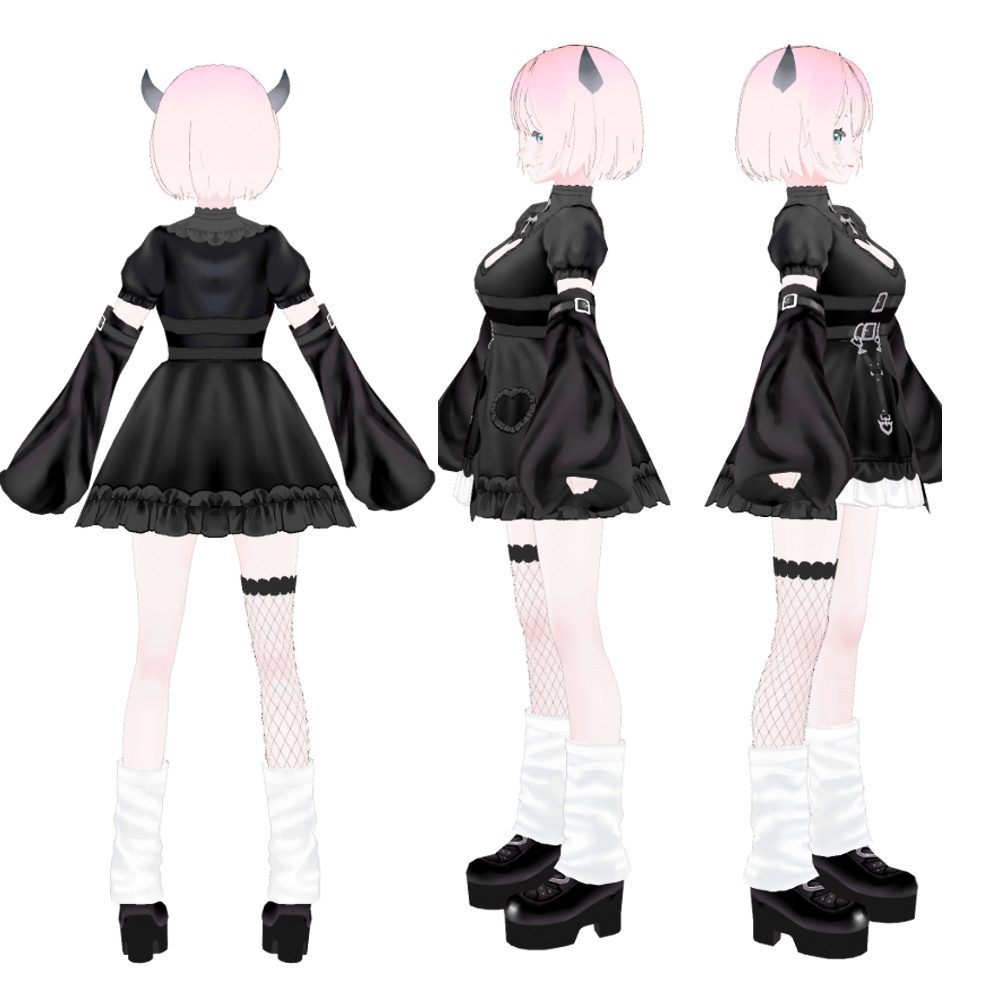 【VRoid】地雷ゴスワンピ SWEET DEVIL♡OUTFIT