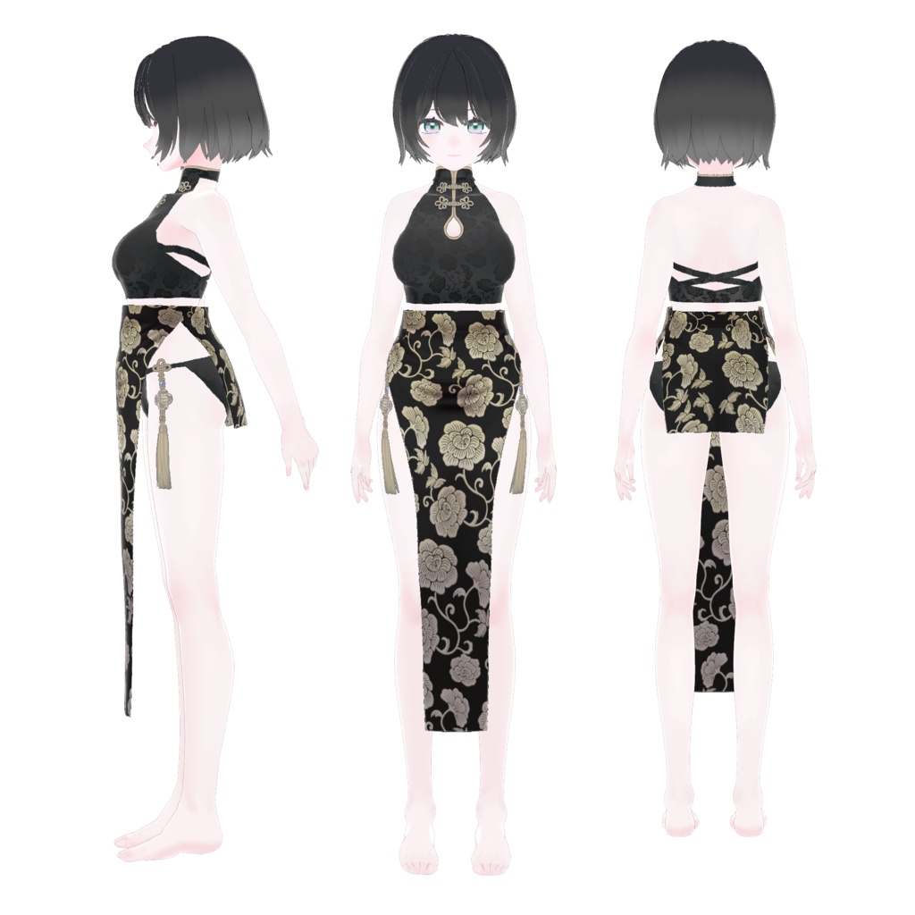 【VRoid】ちゃいなみずぎ Qipao♡Swimmy