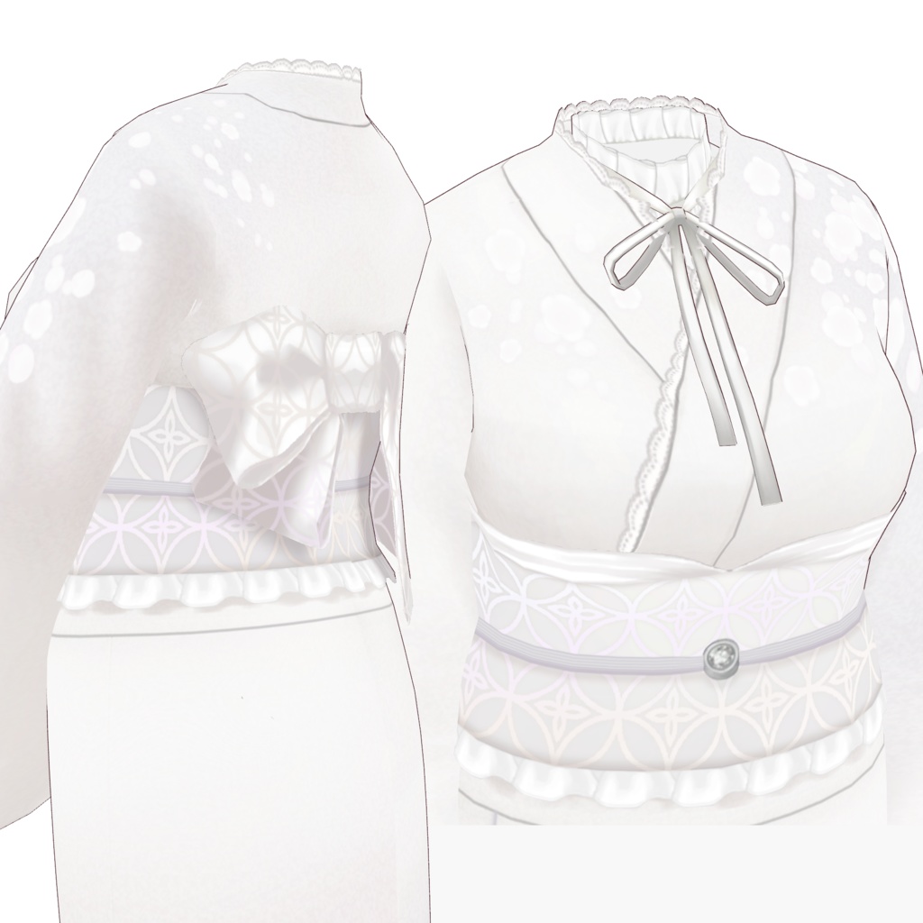 【VRoid】白梅の着物