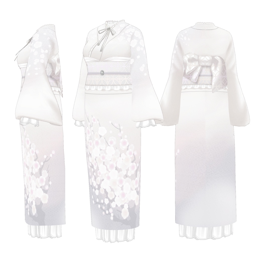 【VRoid】白梅の着物