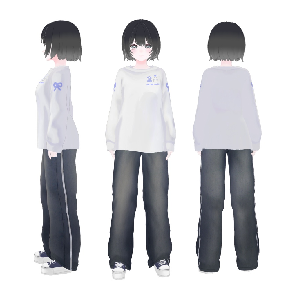 【VRoid】白Tズボン Kaigan-Tee【FREE】