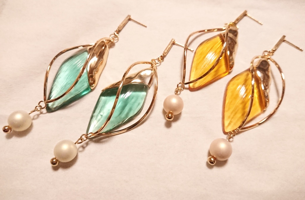 光の欠片水の欠片 ピアス Kyo Sショップ Booth