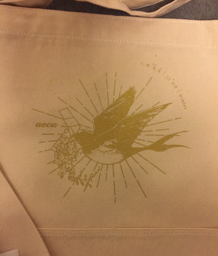 燕と藤のキャンバスショルダーバッグ