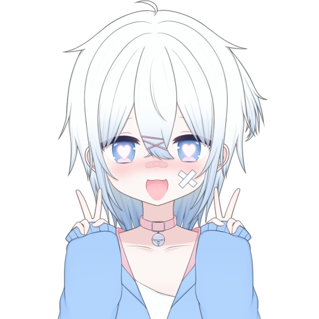 【限定一点】ピンクブルーキャティ【Live2dモデル】【VTS対応】