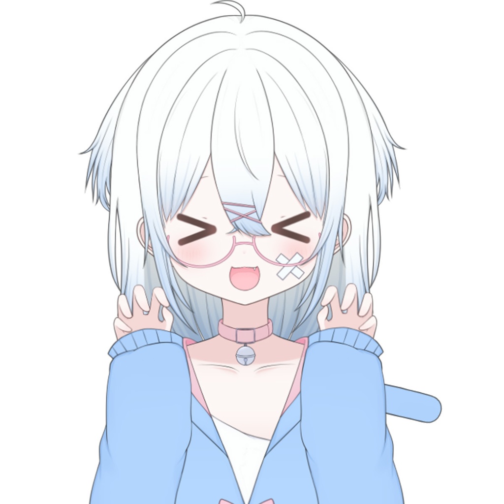 【限定一点】ピンクブルーキャティ【Live2dモデル】【VTS対応】