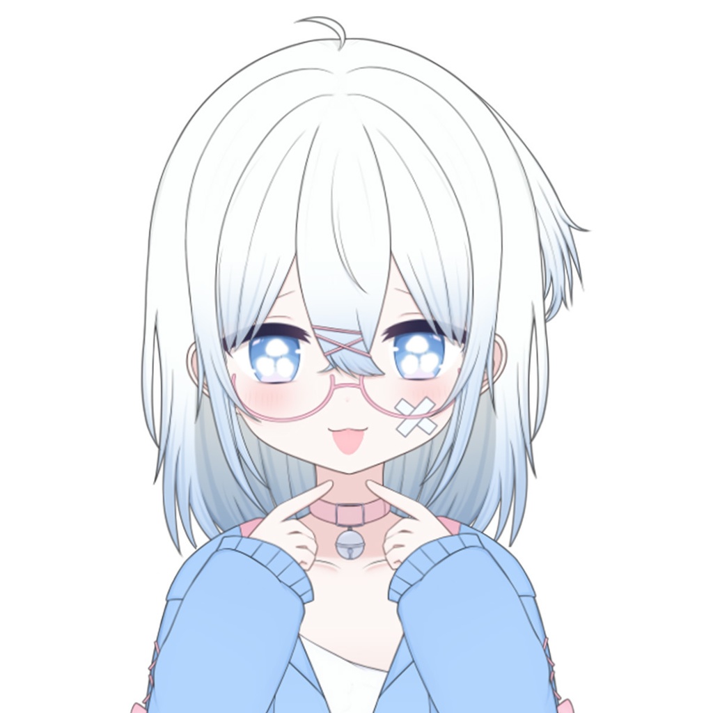 【限定一点】ピンクブルーキャティ【Live2dモデル】【VTS対応】