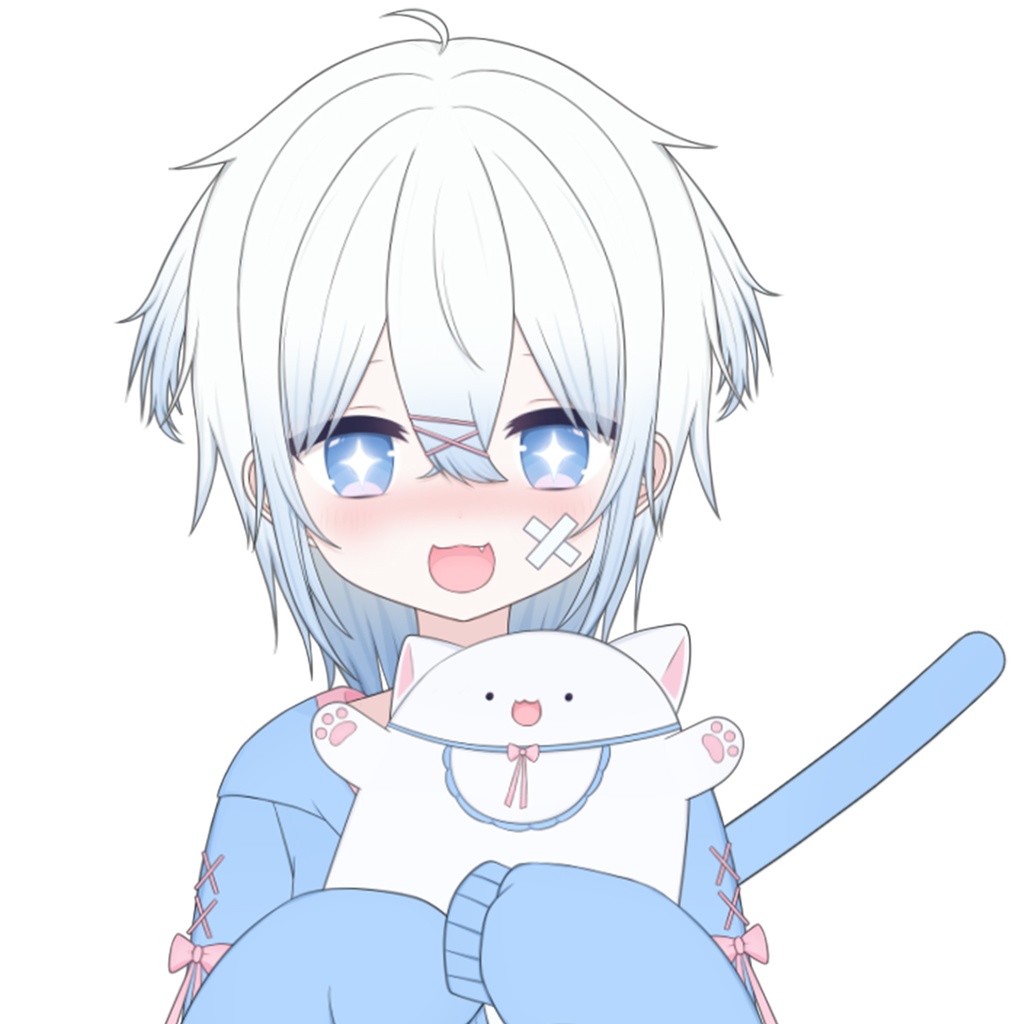 【限定一点】ピンクブルーキャティ【Live2dモデル】【VTS対応】