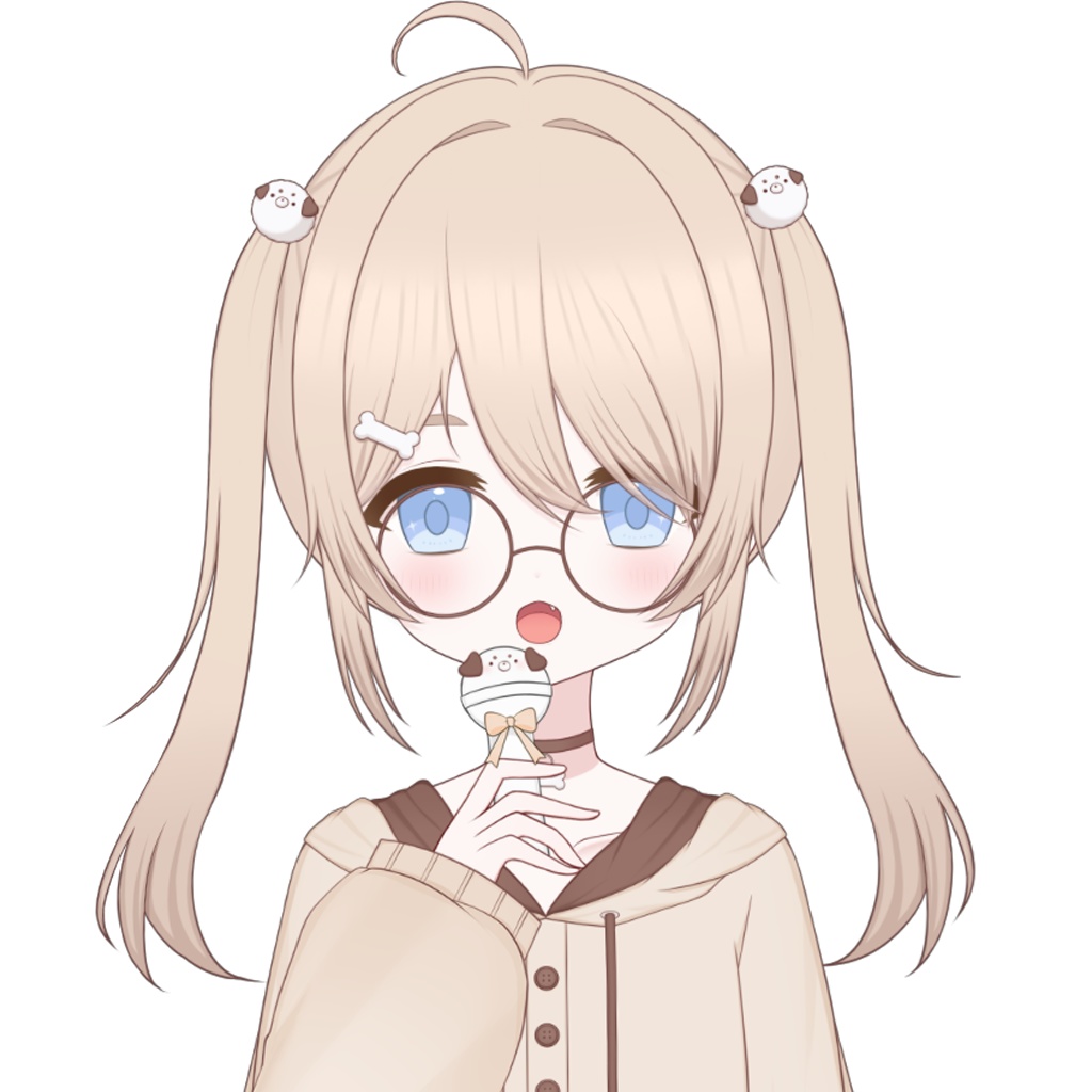 【限定一点】ミルクティーの子犬ちゃん【Live2dモデル】【VTS対応】