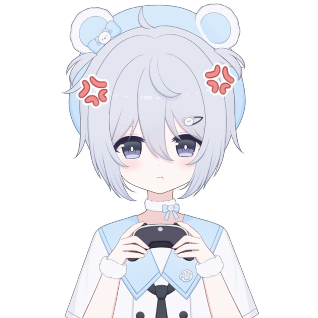 【限定一点】青白くま【Live2dモデル】【VTS対応】