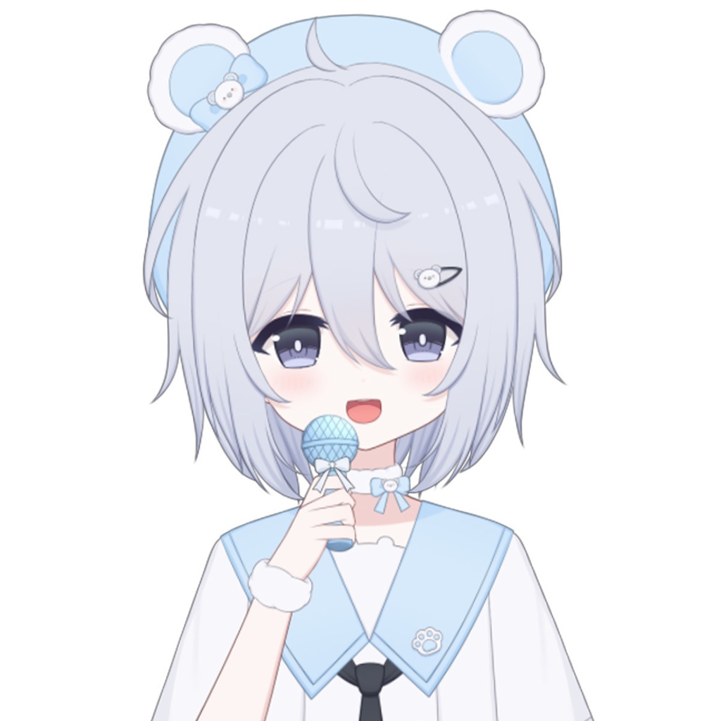 【限定一点】青白くま【Live2dモデル】【VTS対応】