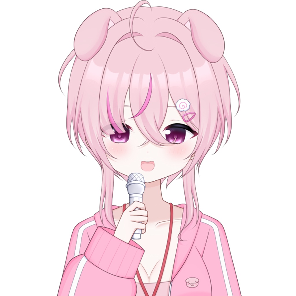【限定一点】ピンク豚耳ガール【Live2dモデル】【VTS対応】