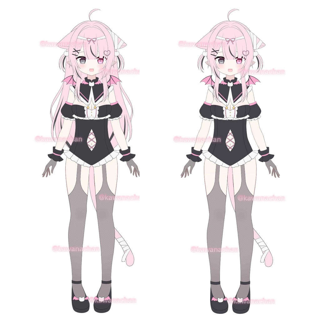 💖予約販売💖【限定一点】ピンク髪悪魔猫【Live2dモデル】【VTS対応】