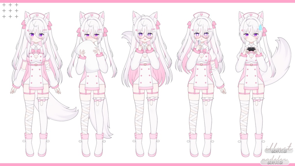 【限定一点】ナース狐ちゃん【Live2dモデル】【VTS対応】