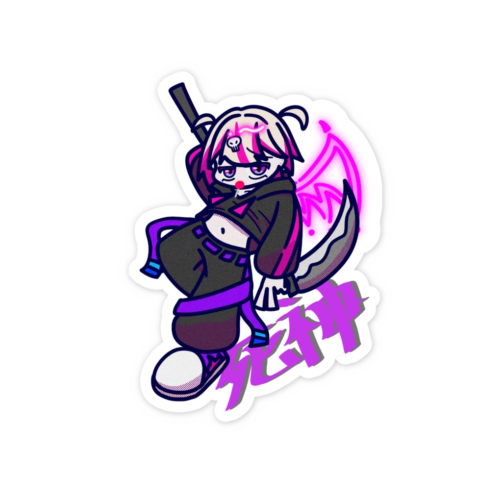 死神ちゃんスマホステッカー