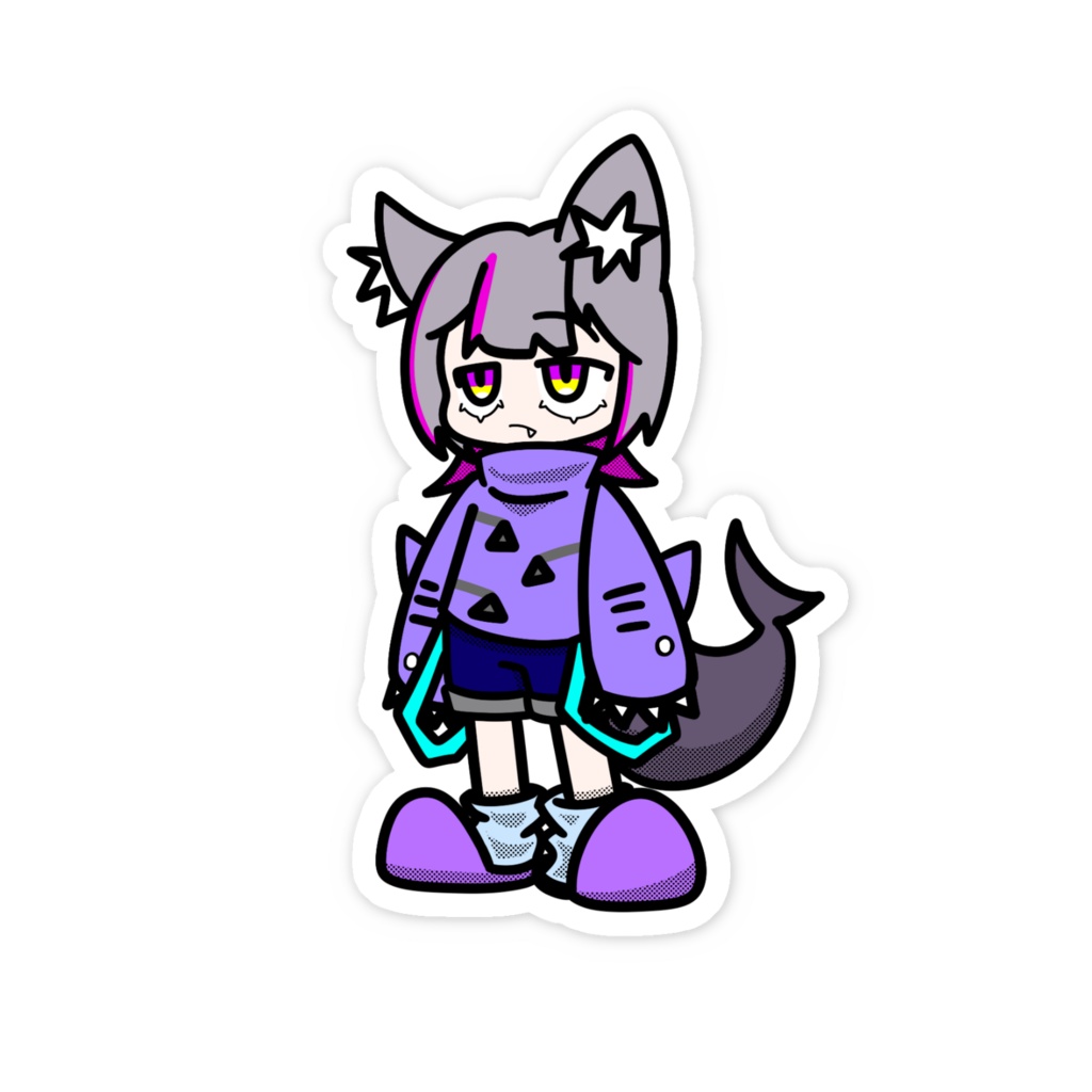 麦鮫ちゃん スマホステッカー