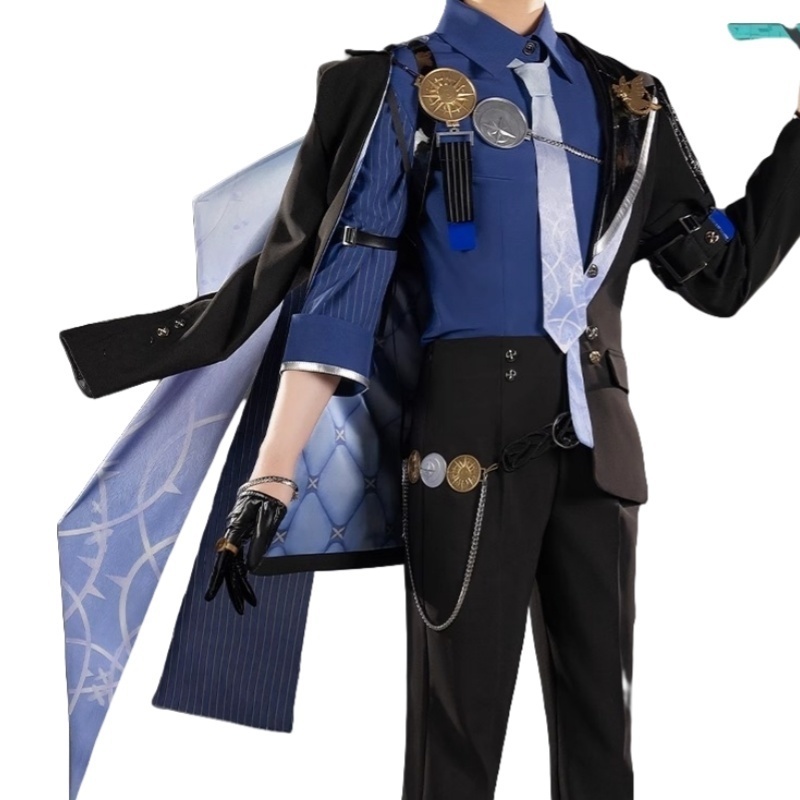 Monenjoy ゼンレスゾーンゼロ ヒューゴ コスプレ衣装　マスク＋帽子＋腕時計付　ゼンゼロ　コスチューム　cosplay　イベント　仮装　ハロウィン
