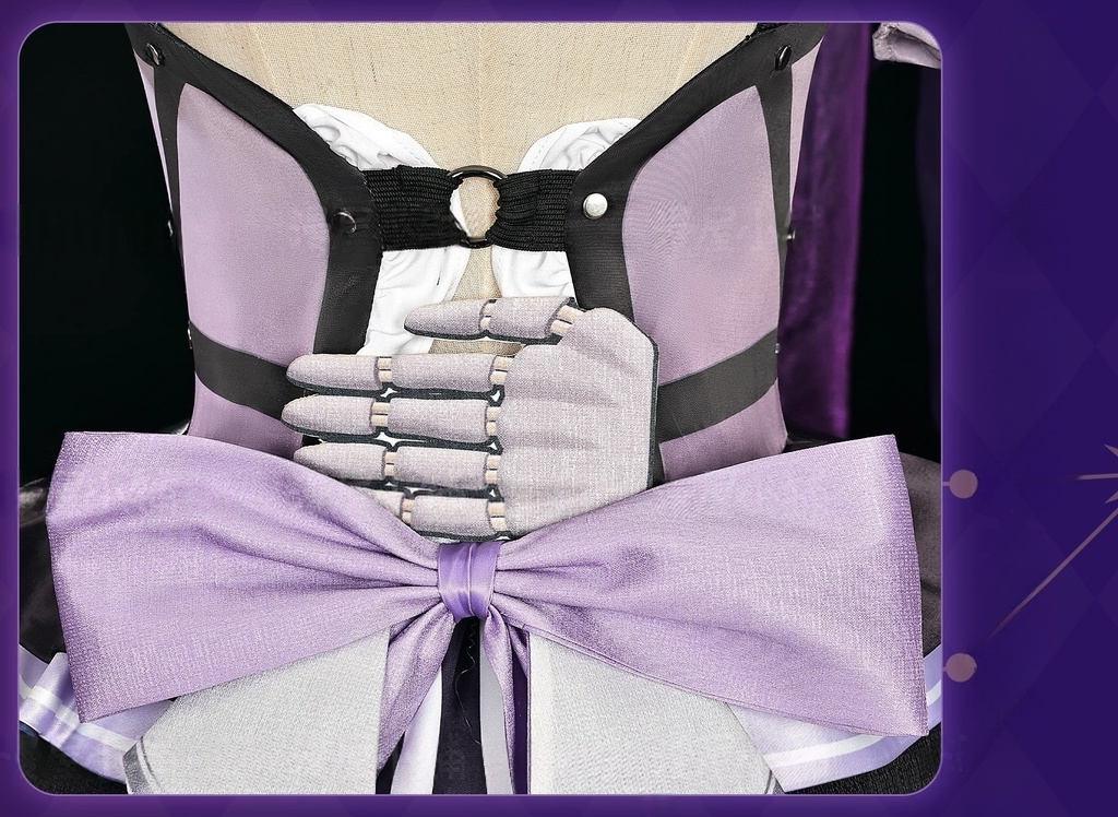 Monenjoy 崩壊スターレイル マダムヘルタ コスプレ衣装 洋服 ワンピース 3d樹脂製アクセサリー コスチュームGS1204