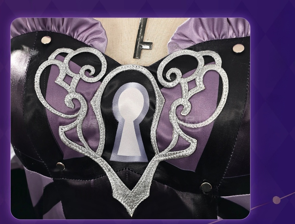 Monenjoy 崩壊スターレイル マダムヘルタ コスプレ衣装 洋服 ワンピース 3d樹脂製アクセサリー コスチュームGS1204