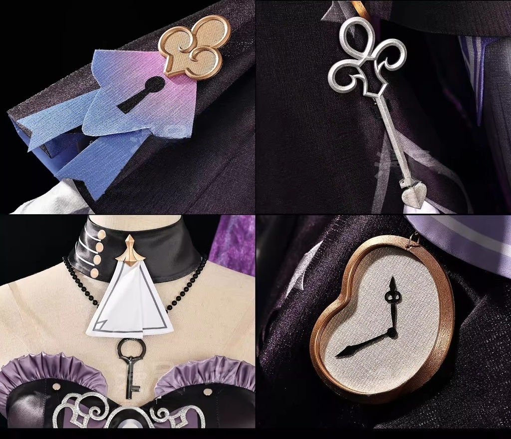 Monenjoy 崩壊スターレイル マダムヘルタ コスプレ衣装 洋服 ワンピース 3d樹脂製アクセサリー コスチュームGS1204