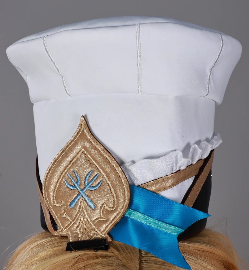 Monenjoy 原神 エスコフィエ コスプレ衣装 Escoffier コスチューム ワンピース 洋服 帽子付 3d樹脂アクセサリー G1199