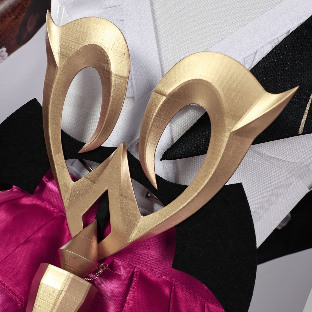 Monenjoy 原神 エスコフィエ コスプレ衣装 Escoffier コスチューム ワンピース 洋服 帽子付 3d樹脂アクセサリー G1199