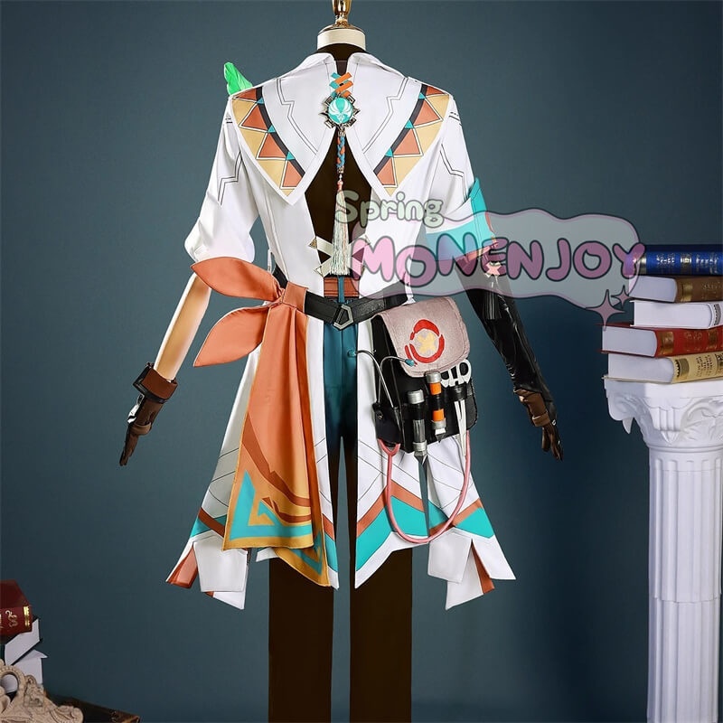 monenjoy 原神 イファ コスプレ衣装 トラロカンの竜医 花翼の集の竜医 帽子+アクセサリー付 コスプレ GS1389