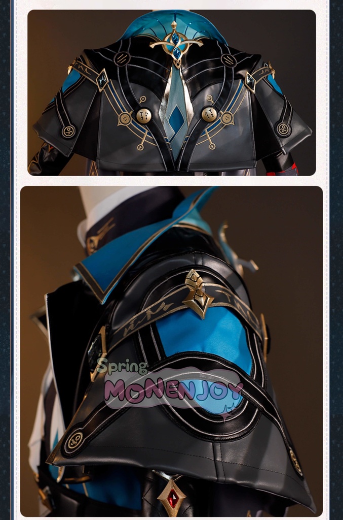 Monenjoy 崩壊スターレイル アナイクス 神悟の樹庭 コスプレ衣装 豪華3d樹脂アクセサリー Anaxa HonkaiStar Rail