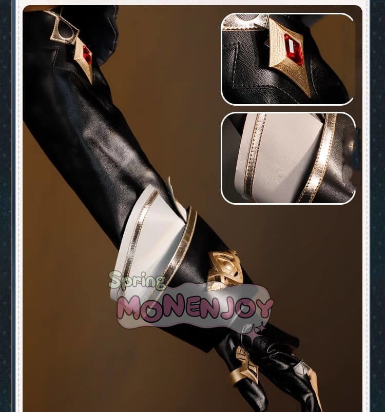 Monenjoy 崩壊スターレイル アナイクス 神悟の樹庭 コスプレ衣装 豪華3d樹脂アクセサリー Anaxa HonkaiStar Rail