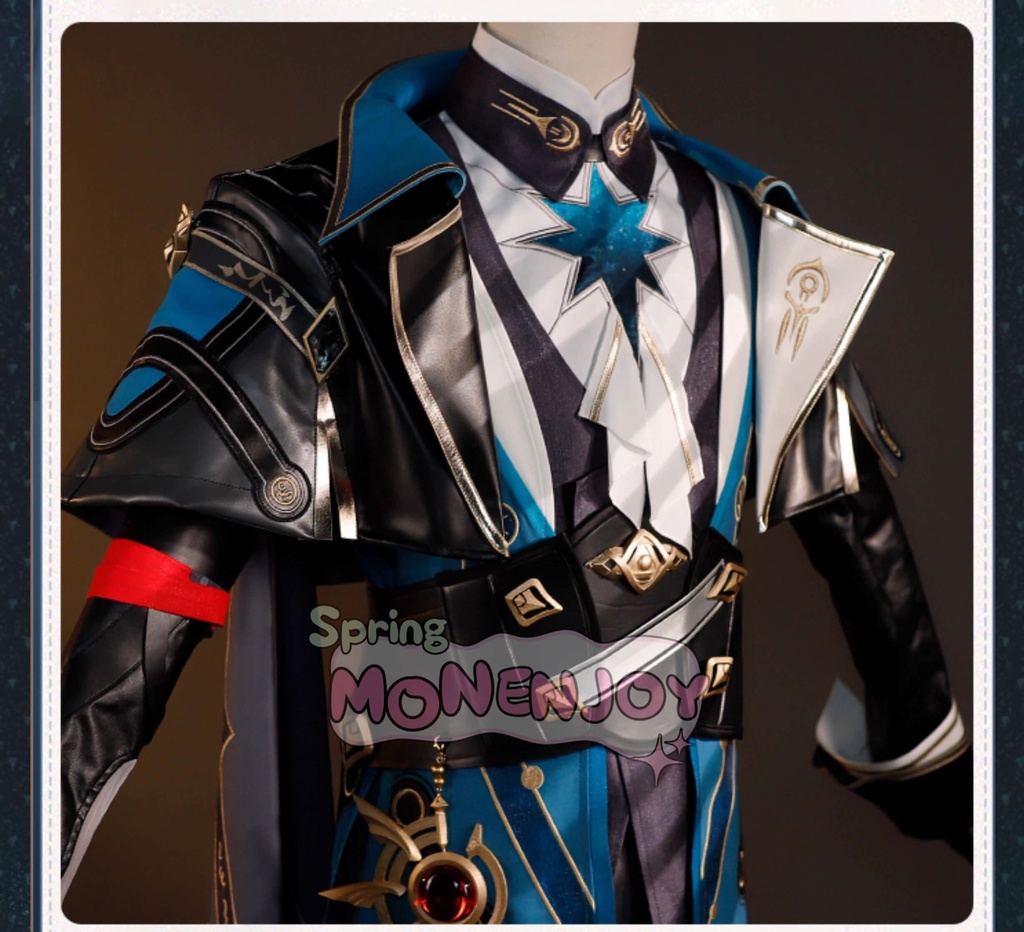 Monenjoy 崩壊スターレイル アナイクス 神悟の樹庭 コスプレ衣装 豪華3d樹脂アクセサリー Anaxa HonkaiStar Rail