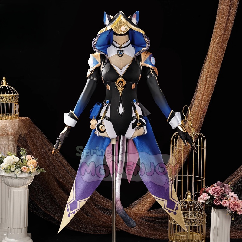 Monenjoy　崩壊スターレイル サフェル　コスプレ衣装　タイツ　オンパロス　黄金裔　HonkaiStarRail 　Cipher コスプレ 　鞄＋腿カバー付GS1429 0