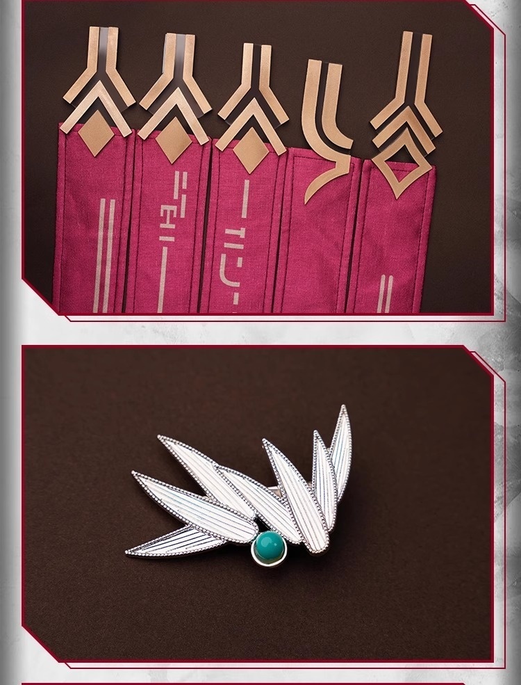 Monenjoy アークナイツ 新約エクシア コスプレ衣装刺繍柄 3d樹脂アクセサリー  高再現度 戦闘服デザイン   Exusiai the New Covenant