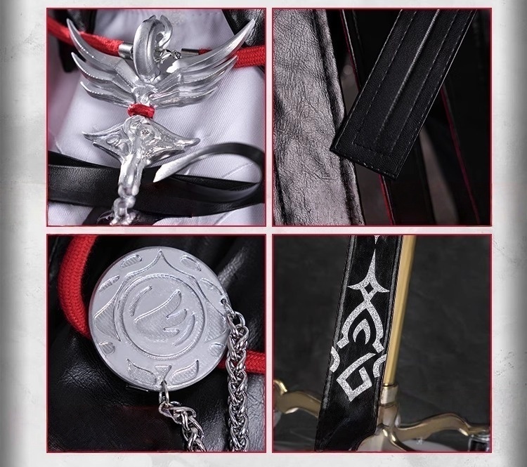 Monenjoy アークナイツ 新約エクシア コスプレ衣装刺繍柄 3d樹脂アクセサリー  高再現度 戦闘服デザイン   Exusiai the New Covenant