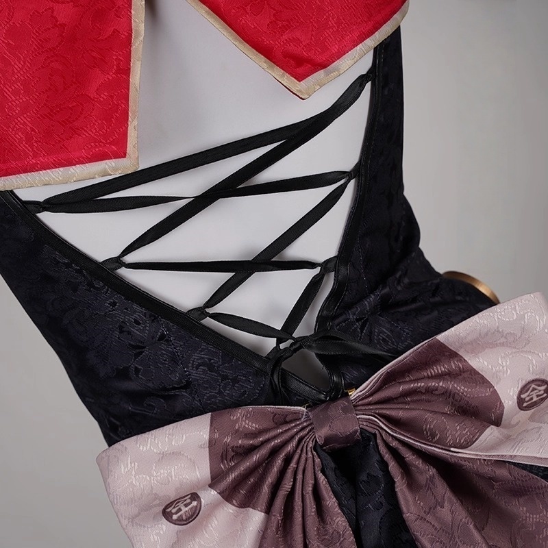 Monenjoy ゼンレスゾーンゼロ  紅豆 コスプレ衣装 飲茶仙の店員 ワンピース  茶楼 ハロウィン