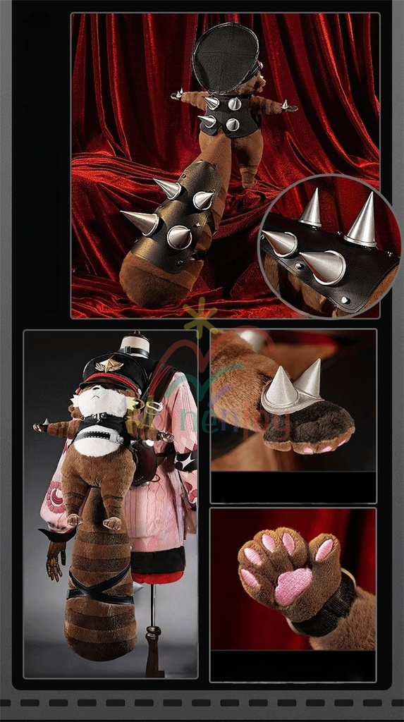 Monenjoy ゼンレスゾーンゼロ 浮波柚葉 コスプレ衣装  セーラー服 Ukinami Yuzuha 怪啖屋 ミニスカート 狸の尻尾 本物の狸 かまちー追加 イベント おもちゃ 狸 セーターコート