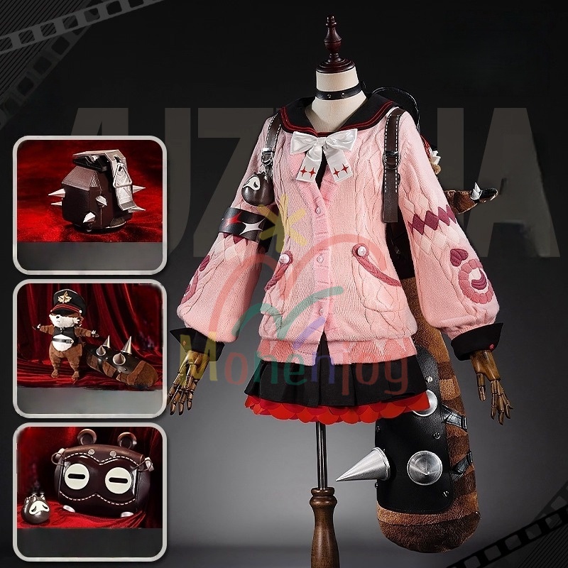 Monenjoy ゼンレスゾーンゼロ 浮波柚葉 コスプレ衣装  セーラー服 Ukinami Yuzuha 怪啖屋 ミニスカート 狸の尻尾 本物の狸 かまちー追加 イベント おもちゃ 狸 セーターコート