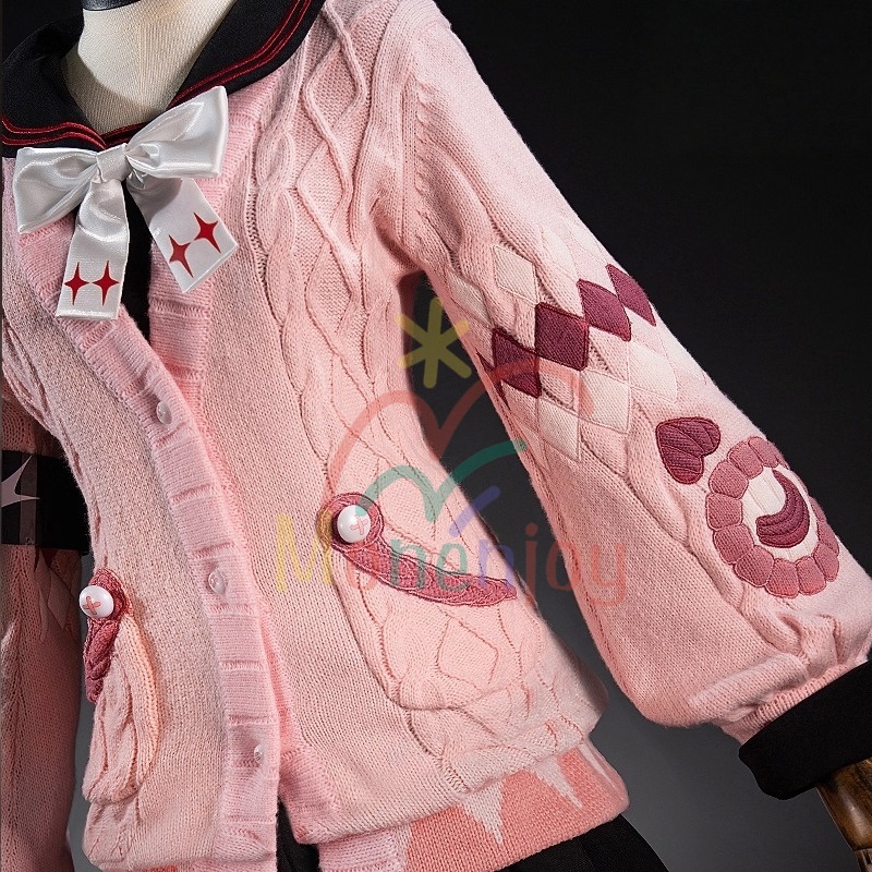 Monenjoy ゼンレスゾーンゼロ 浮波柚葉 コスプレ衣装  セーラー服 Ukinami Yuzuha 怪啖屋 ミニスカート 狸の尻尾 本物の狸 かまちー追加 イベント おもちゃ 狸 セーターコート