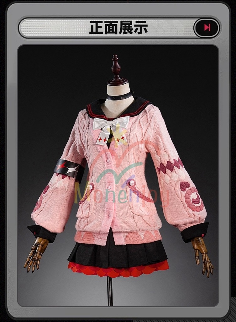 Monenjoy ゼンレスゾーンゼロ 浮波柚葉 コスプレ衣装  セーラー服 Ukinami Yuzuha 怪啖屋 ミニスカート 狸の尻尾 本物の狸 かまちー追加 イベント おもちゃ 狸 セーターコート