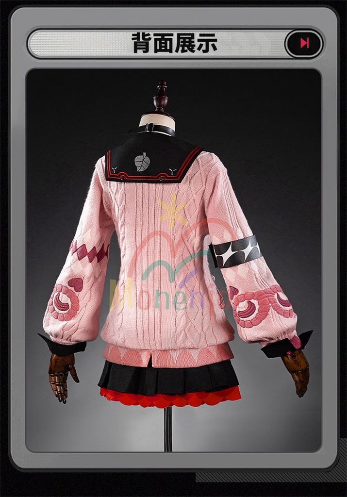 Monenjoy ゼンレスゾーンゼロ 浮波柚葉 コスプレ衣装  セーラー服 Ukinami Yuzuha 怪啖屋 ミニスカート 狸の尻尾 本物の狸 かまちー追加 イベント おもちゃ 狸 セーターコート