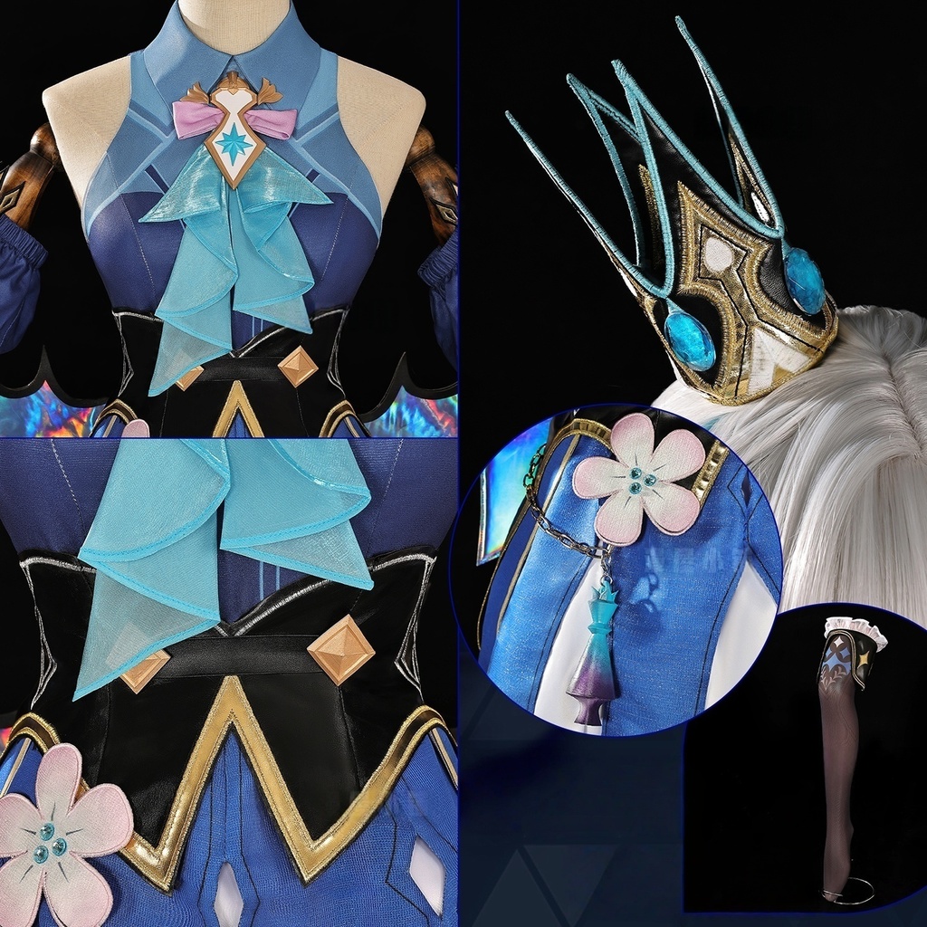 Monenjoy 崩壊スターレイル ケリュドラ コスプレ衣装 王冠+翼付 イベント ドレス Cerydra オクヘイマ おもちゃ