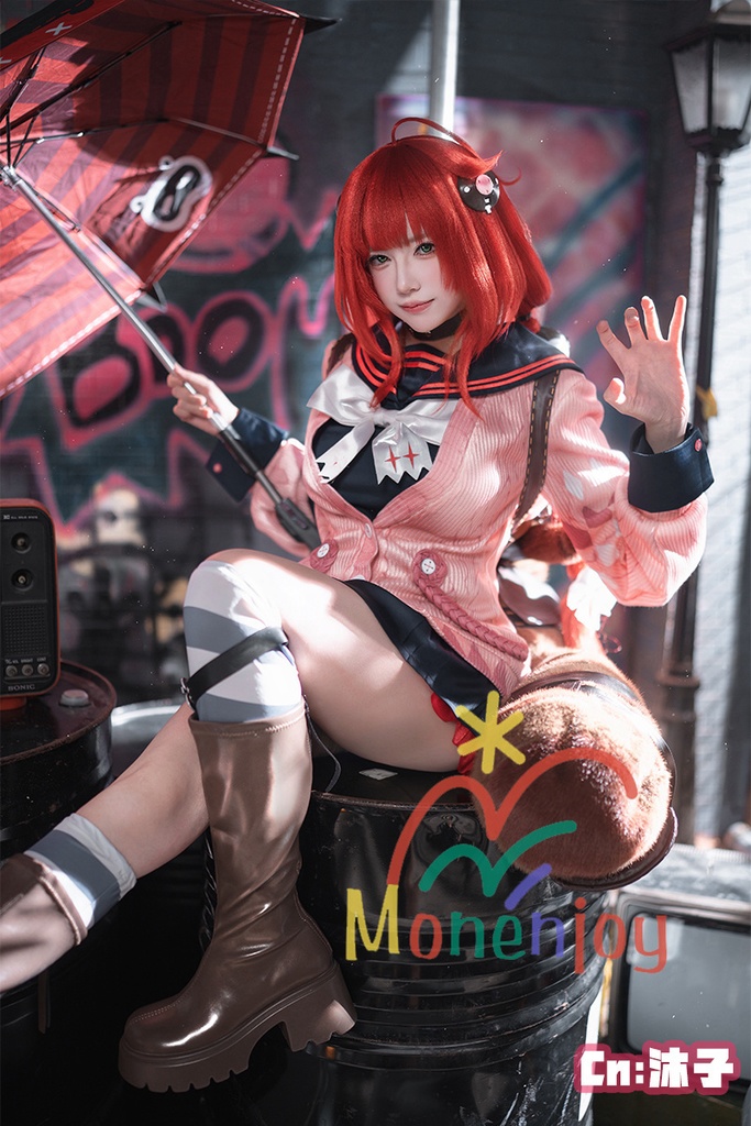 Monenjoy ゼンレスゾーンゼロ 浮波柚葉 コスプレ衣装 怪啖屋 セーラー服 鞄付+髪飾りセット Ukinami Yuzuha ミニスカート 狸の尻尾 かまちー追加 イベント おもちゃ 狸ぬいぐるみ別途追加可能