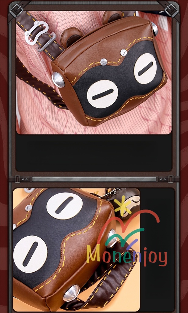 Monenjoy ゼンレスゾーンゼロ 浮波柚葉 コスプレ衣装 怪啖屋 セーラー服 鞄付+髪飾りセット Ukinami Yuzuha ミニスカート 狸の尻尾 かまちー追加 イベント おもちゃ 狸ぬいぐるみ別途追加可能