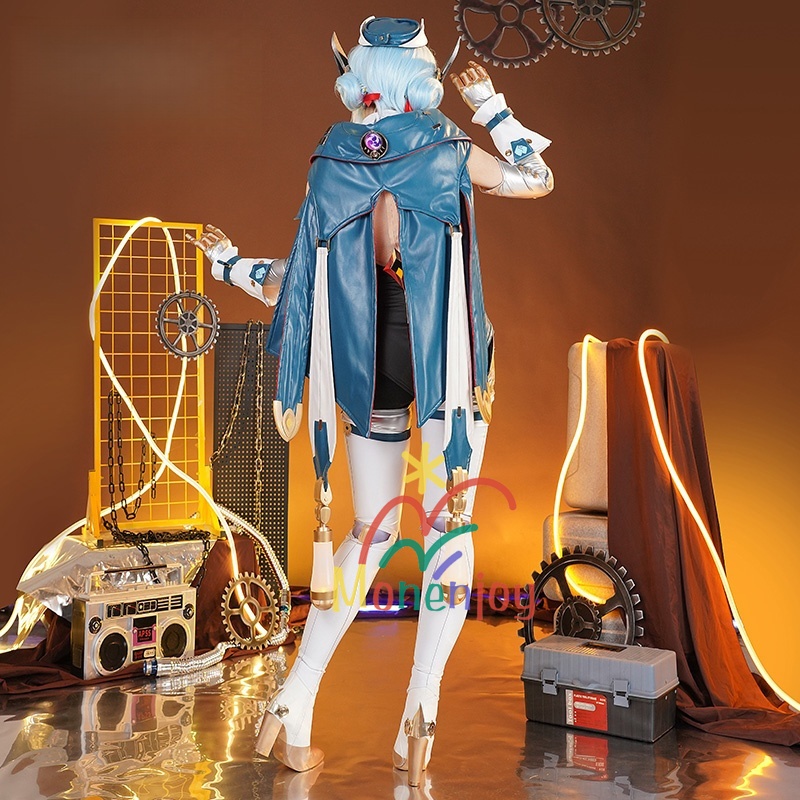 Monenjoy 原神 イネファ コスプレ衣装 Ineffa ロボット イヤホーン+帽子+腿カバー付 完全再現コスプレ 新星の駆動 ロボ娘 ハロウィン